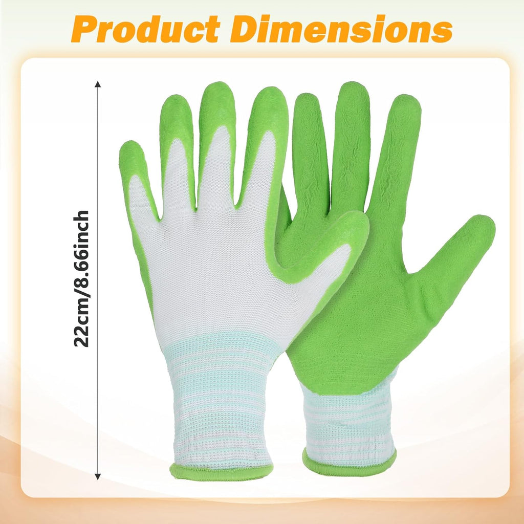 Thinp 2 Pairs Gardening Gloves. Outdoor Work Garden Gloves Breathable Rubber Coated Outdoor Protective Yard Glove with Grip for Women Men Garden Essentials (Green. Purple)